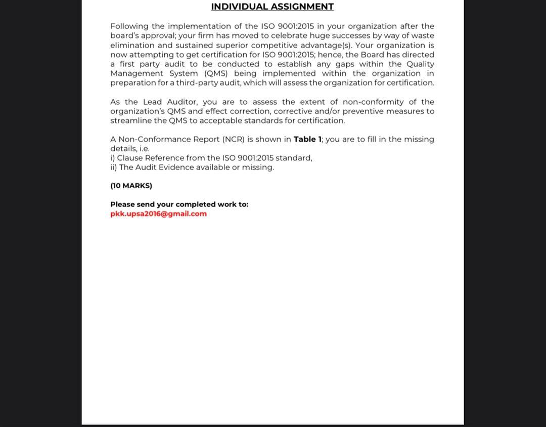 INDIVIDUAL ASSIGNMENT Following the