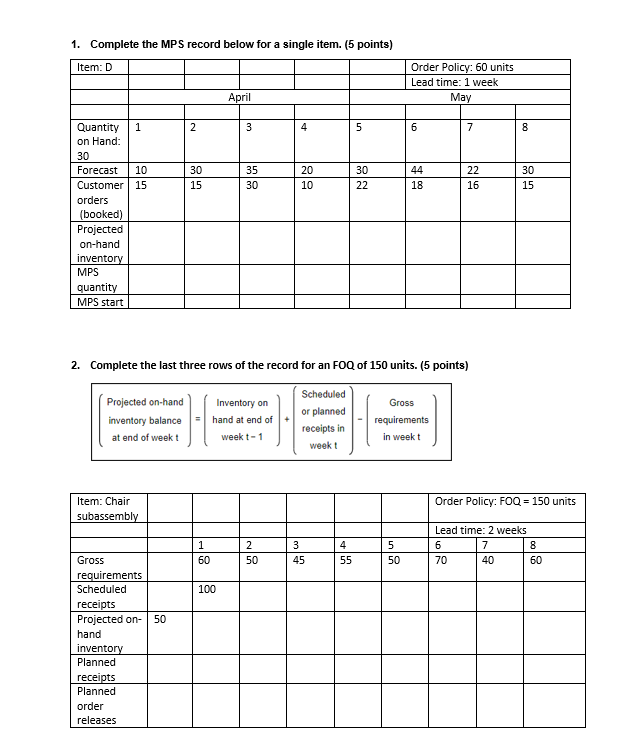 Please add calculations for the answers you got.