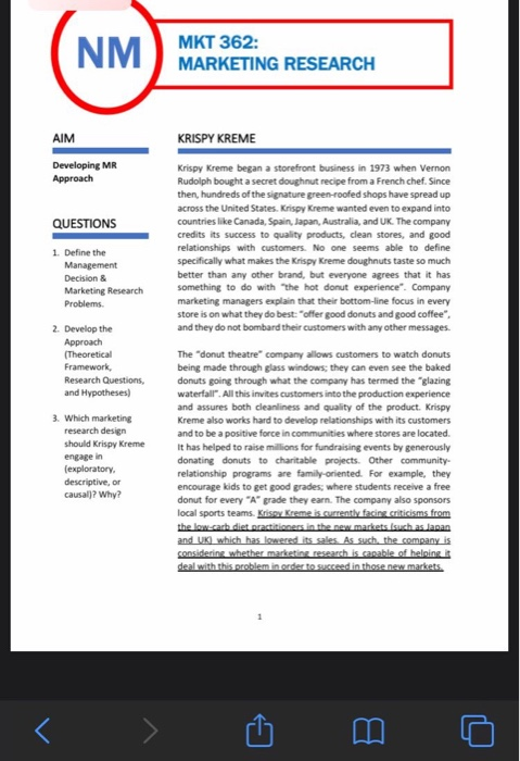 Krispy Kreme began a storefront business in 1973