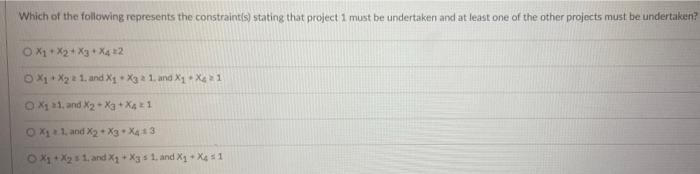 Riker Co, is considering which of 4 different