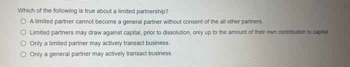 In which of the following situations is it likely