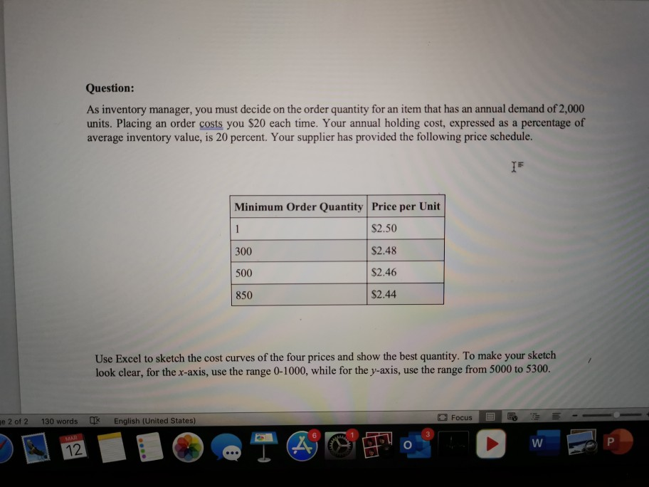 the question is clear Question: As inventory