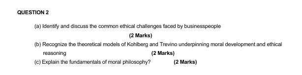 QUESTION 2 (a) Identify and discuss the common