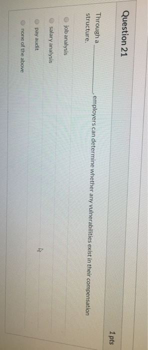 Question 19 Which of the following is not a