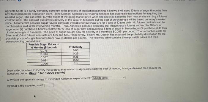 Agricola Seets is a candy company currently in