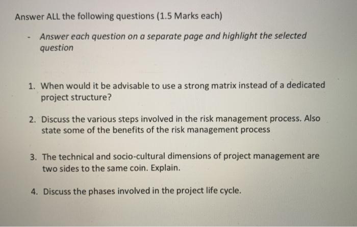 answer pls Answer ALL the following questions