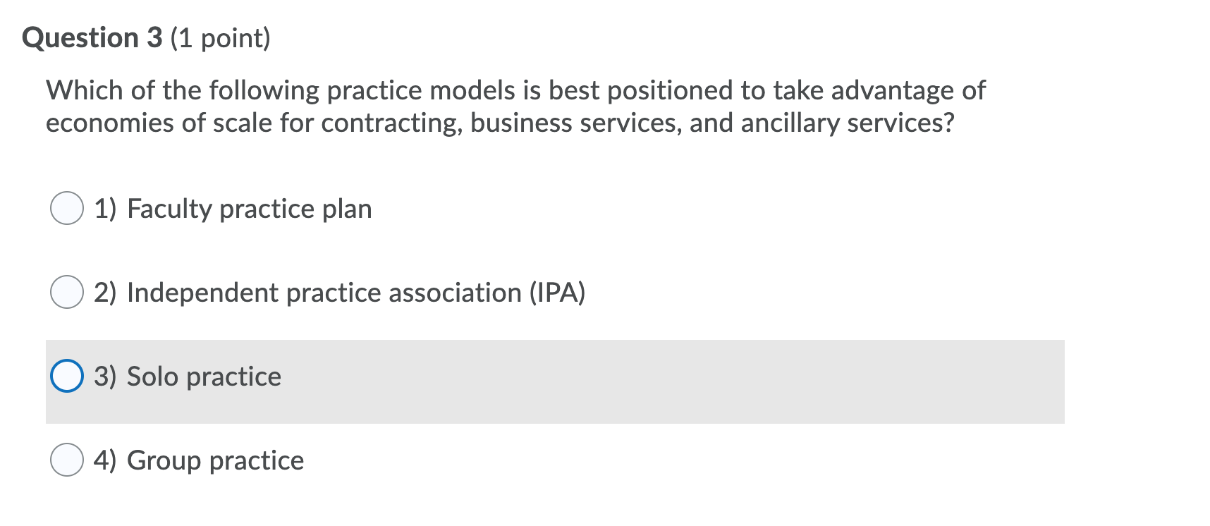 Which of the following practice models is best