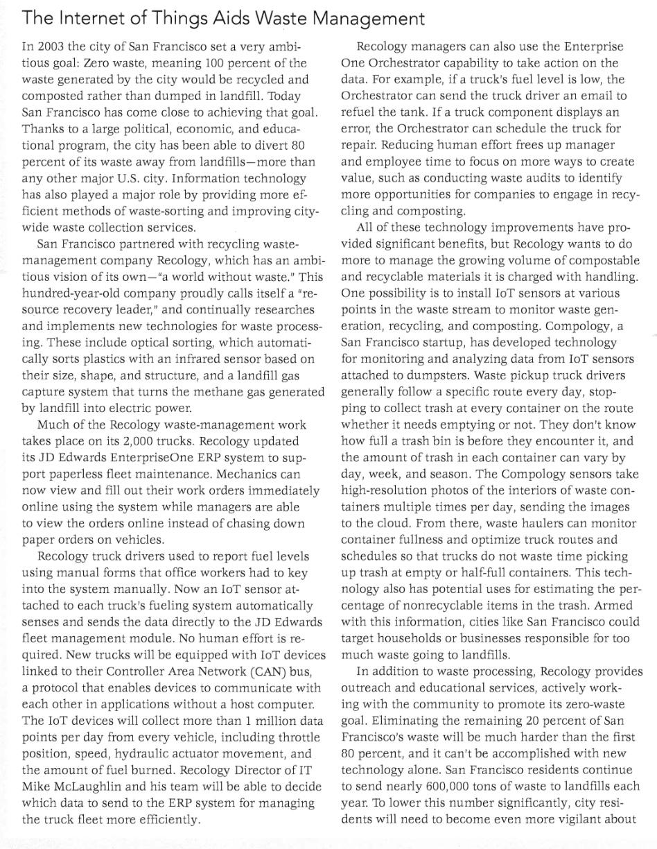 URGENT! PLEASE The Internet of Things Aids Waste