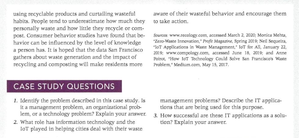 URGENT! PLEASE The Internet of Things Aids Waste