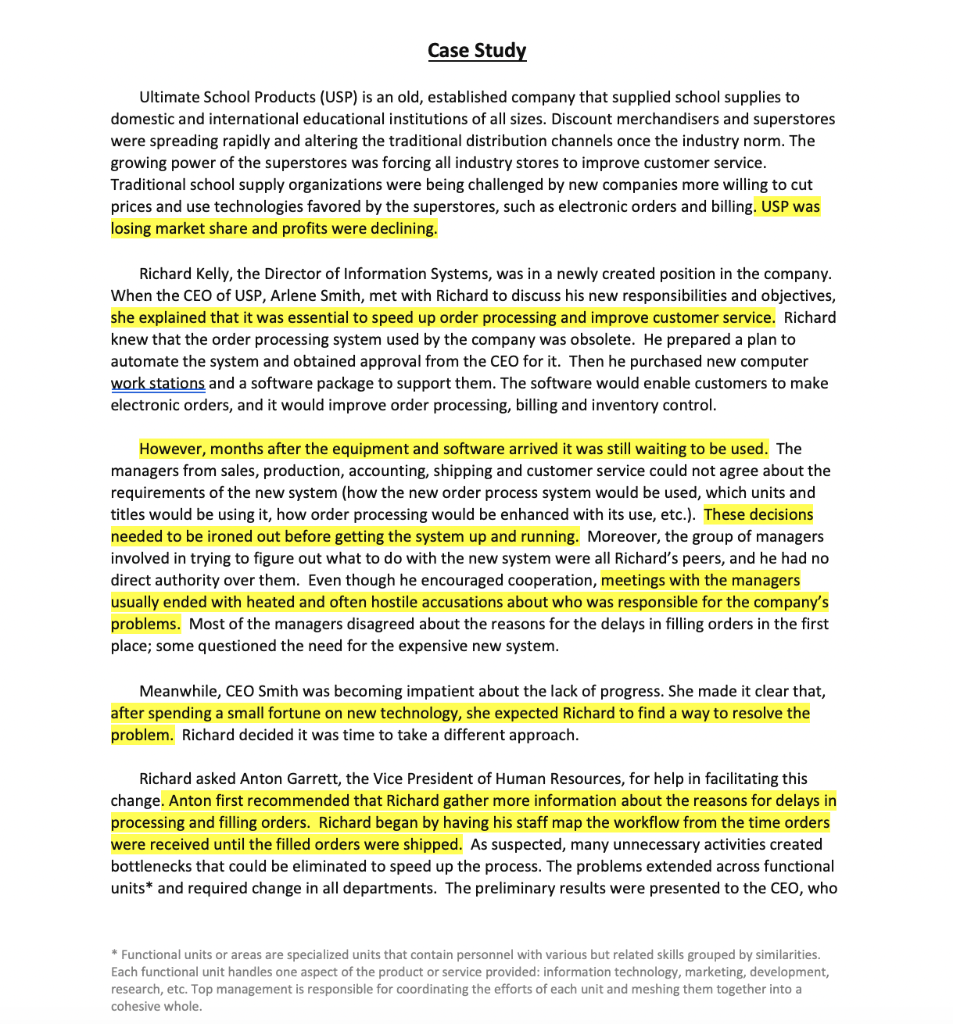 PLEASE USE Kotters 8- step process for change