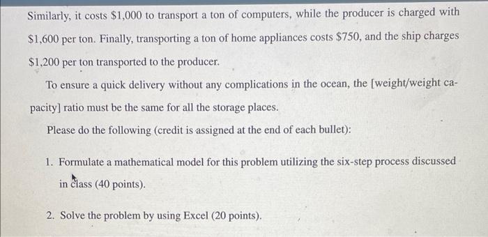 problem #2 graph and show using excel The