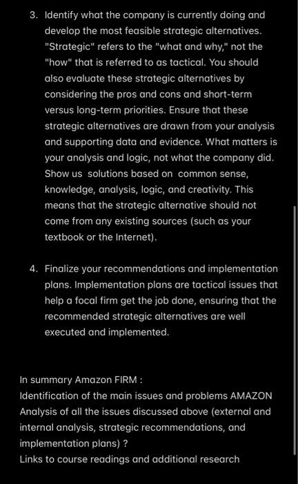 amazon case analysis Analyze AMAZON's current