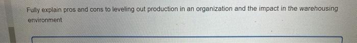 Fully explain pros and cons to leveling out