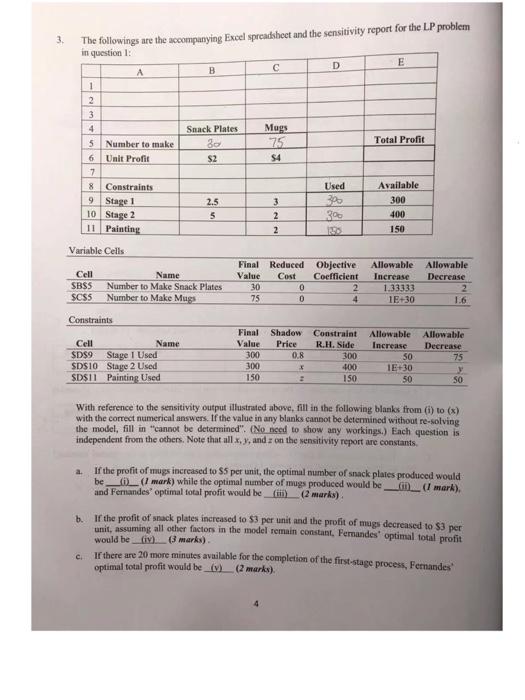 the answer of ( iii ) the objective function