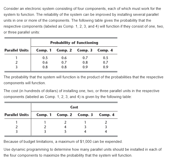 ANSWER USING KNAPSACK WITH ALTERNATIVE STATES AND
