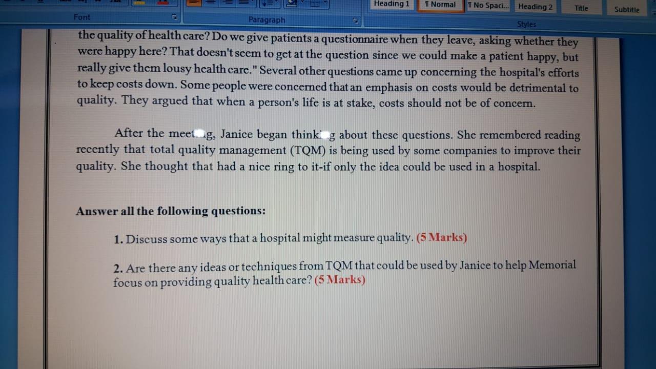 Heading 1 1 Normal 1 No Spaci... Heading 2 Title