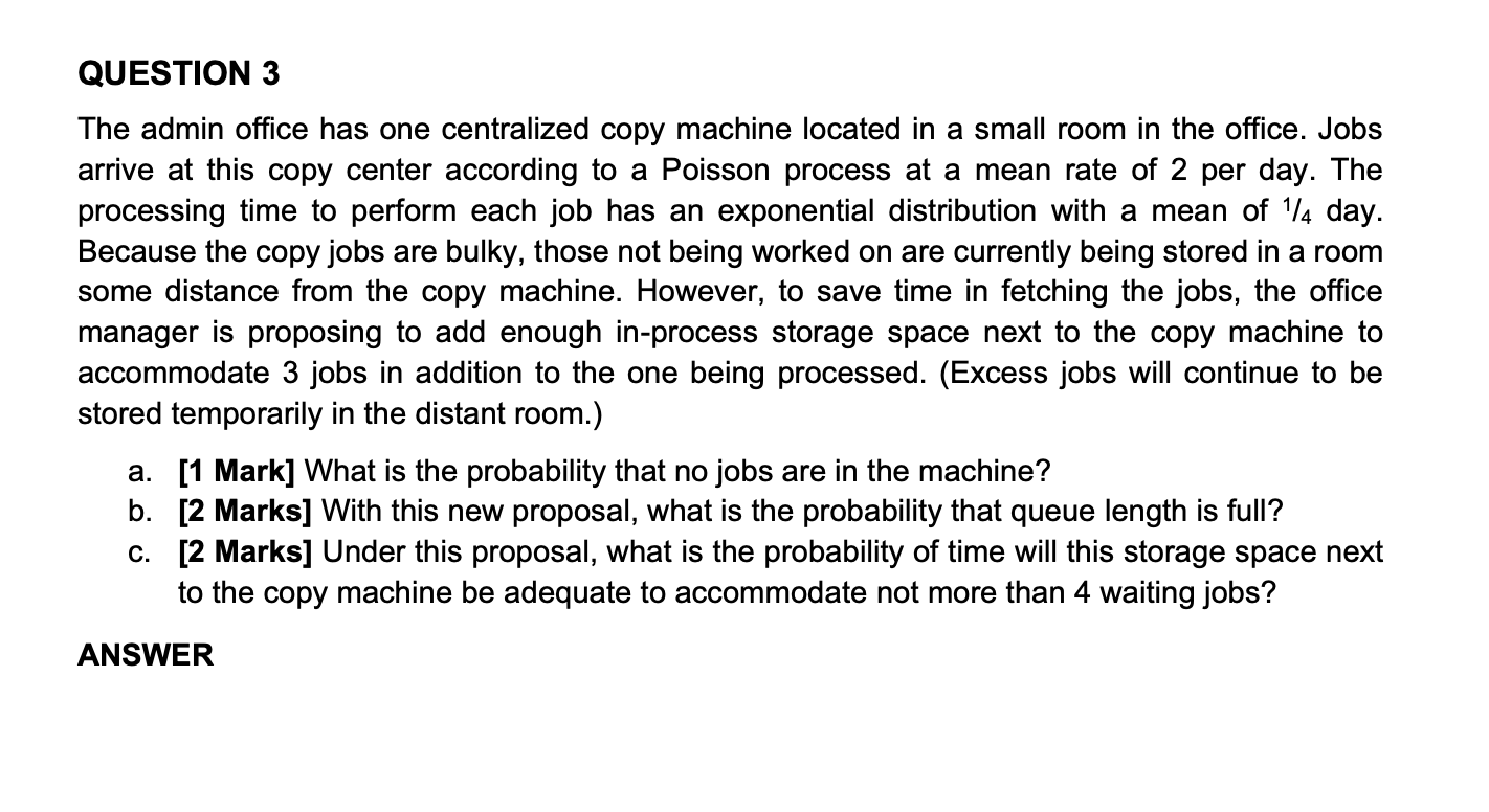 QUESTION 3 The admin office has one centralized