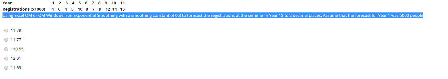 Year 1 2 3 4 5 6 7 8 9 10 11 Registrations
