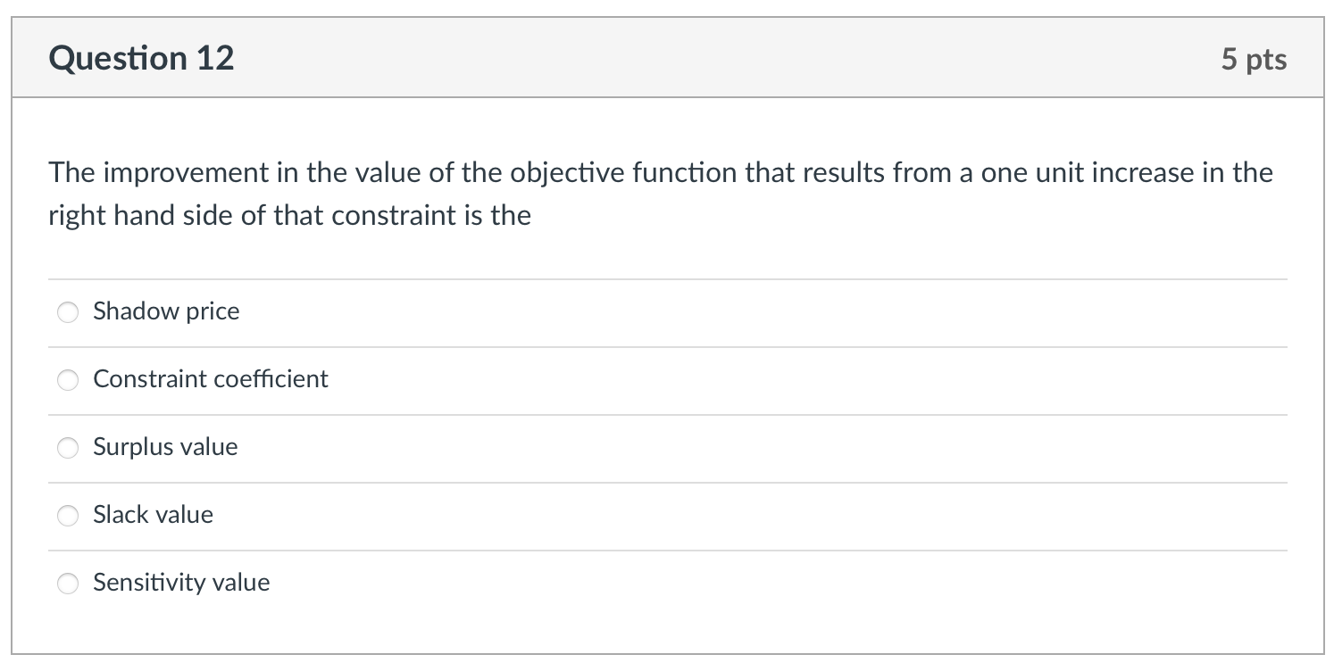 The improvement in the value of the objective
