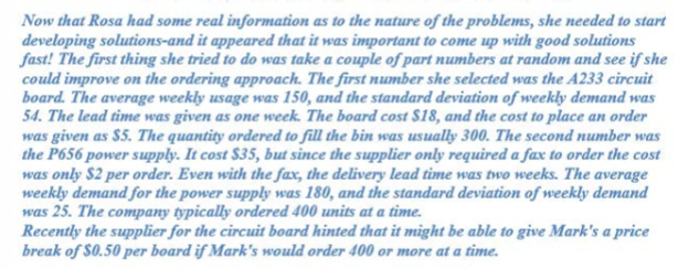 I need to find the EOQ point and re-order points