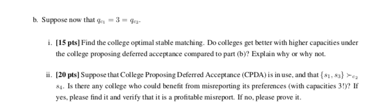 2. Consider the following college admissions