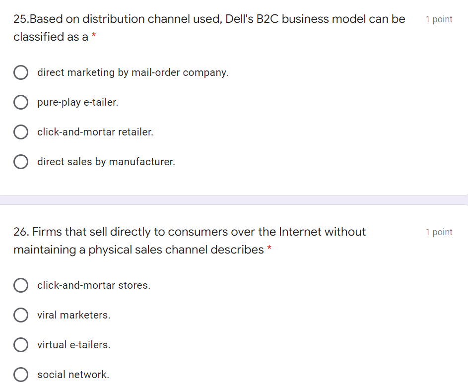 PLEASE HELP ME URGENT. E-COMMERCE SUBJECT 1 point