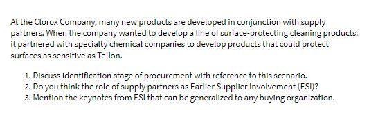 At the Clorox Company, many new products are