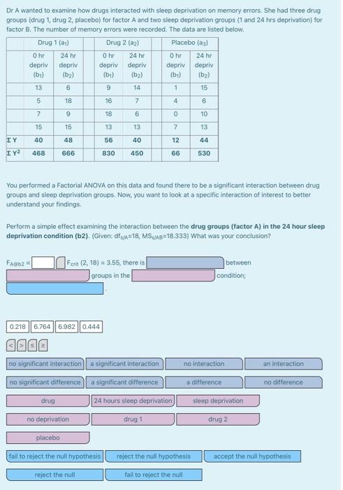 fill in the blank Perform a simple effect