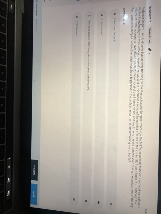 Question 9 FLAG QUESTION Professor Regardi used