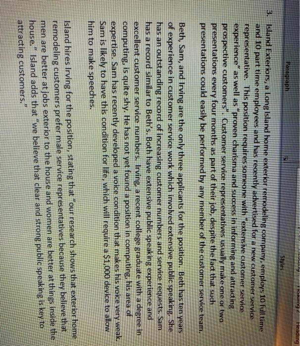 law business question 92 reading Paragraph Styles