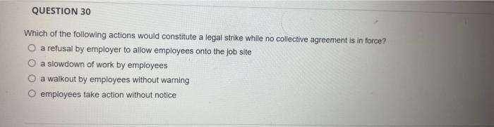 Which of the following actions would constitute a