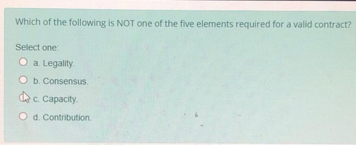 Which of the following is NOT one of the five