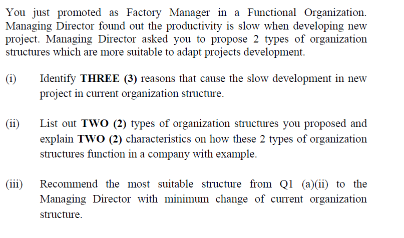 how to do ? You just promoted as Factory Manager