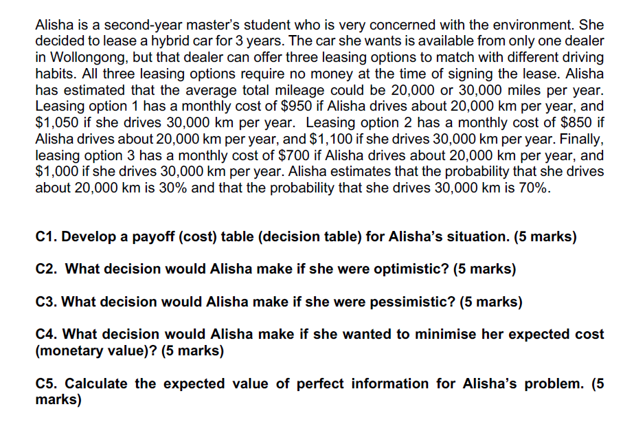 Alisha is a second-year master's student who is