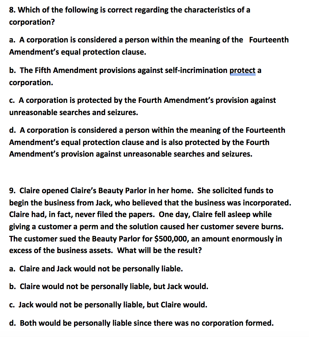 8. Which of the following is correct regarding