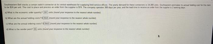 Southwestem Bell stocks a certain switch connects
