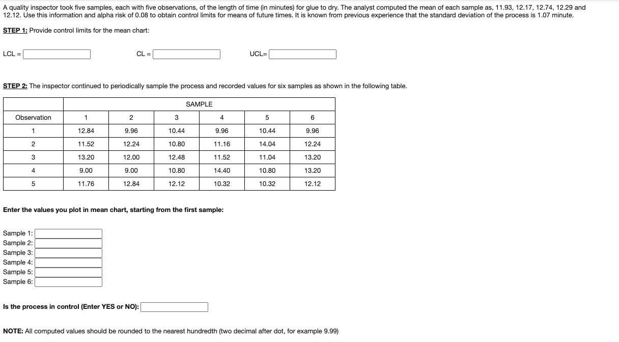 Please help to solve A quality inspector took