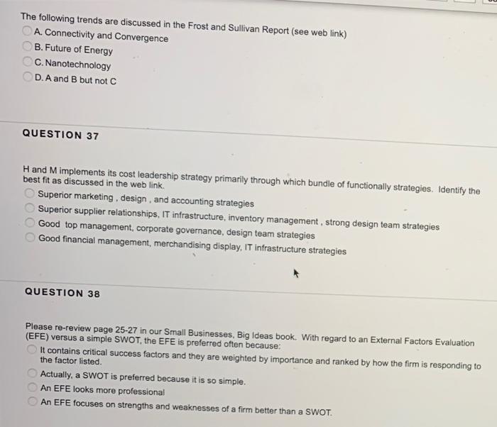 The following trends are discussed in the Frost