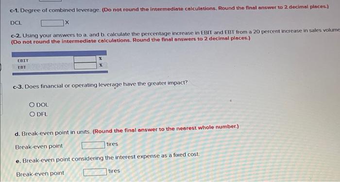 The Sterling Tire Company's income statement for