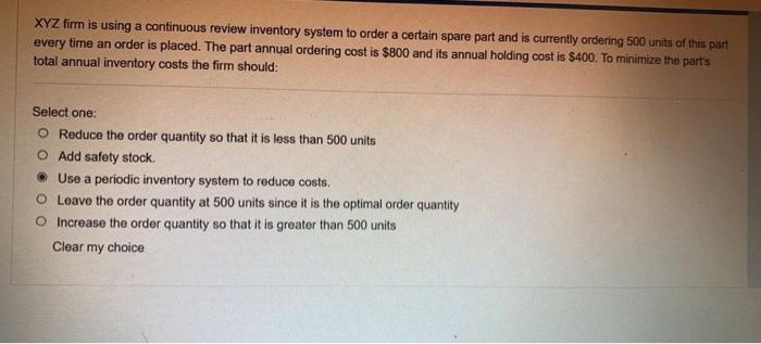 correct answer please ?? XYZ firm is using a