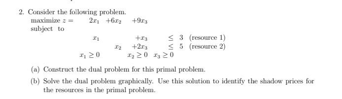 21 +13 12 2. Consider the following problem.