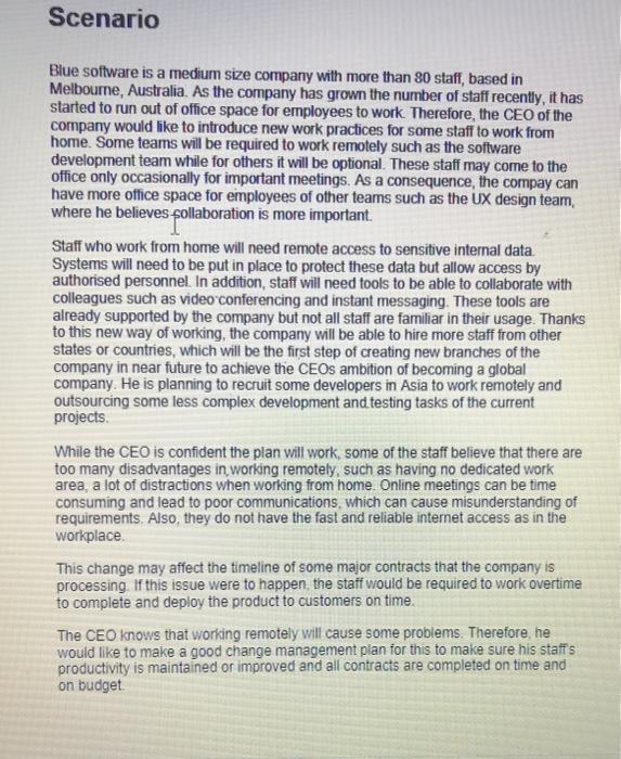 Please read the given scenario your task is to