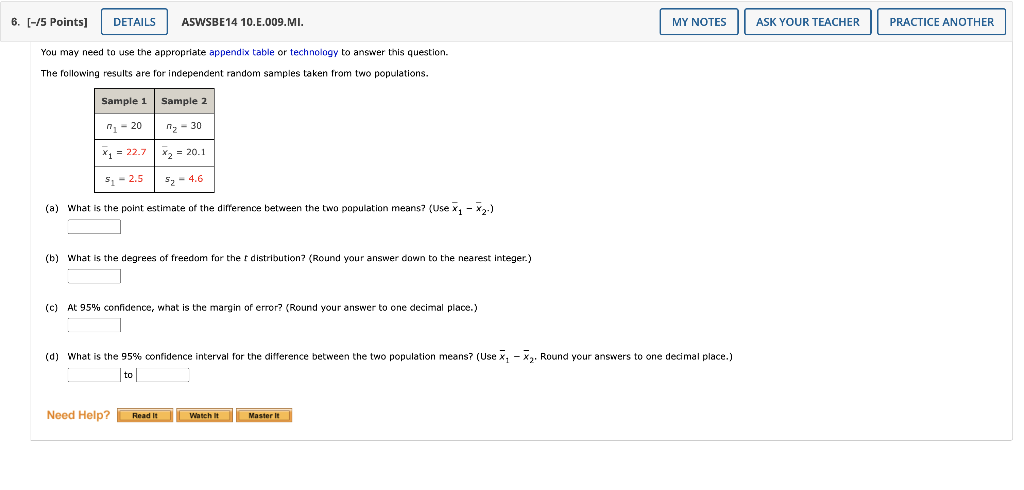 You may need to use the appropriate appendix