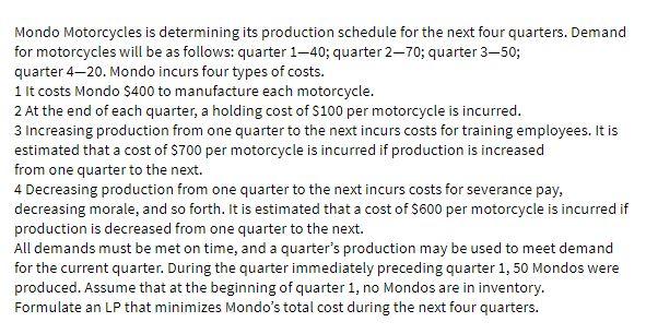 Mondo Motorcycles is determining its production