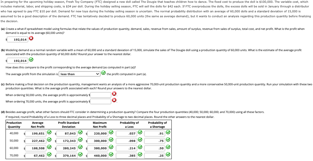 he decision. demand is equal to its average