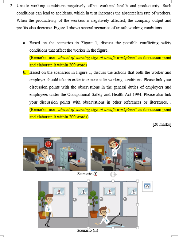 2. Unsafe working conditions negatively affect
