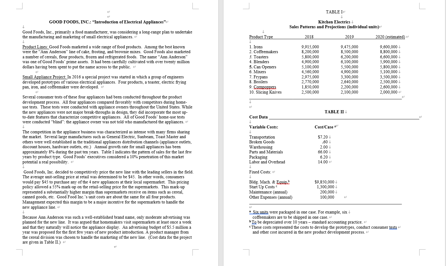 Case Write-Up Instructions and Questions Show all