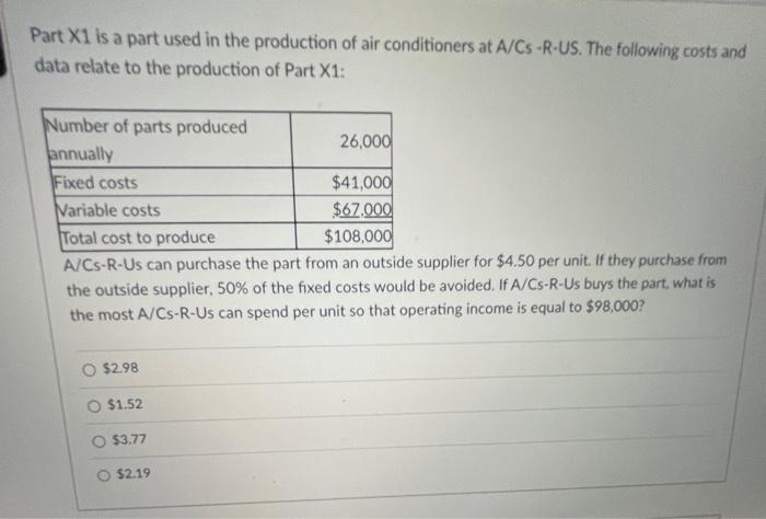helpp Part X1 is a part used in the production of