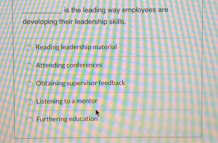 is the leading way employees are developing their
