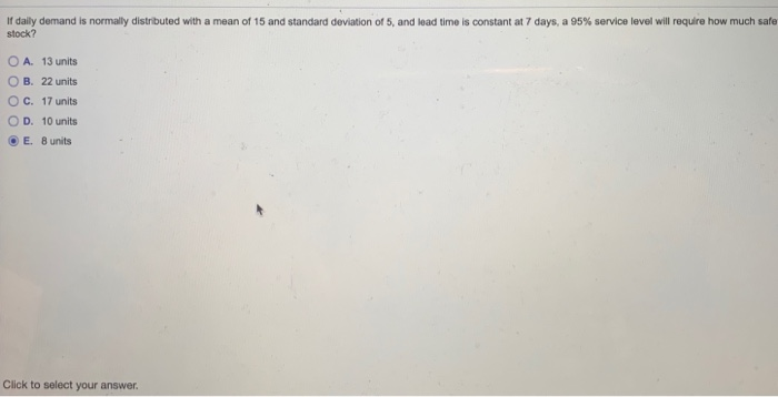 If daily demand is normally distributed with a